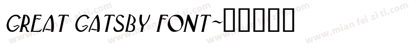 great gatsby font字体转换